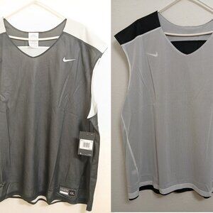NIKE mens reversible sleveless v neck jersey XXL black white NEW